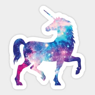 Cosmic watercolor unicorn Sticker